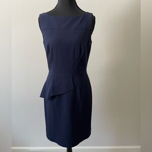 ANTONIO MELANI Navy Peplum Mini Dress